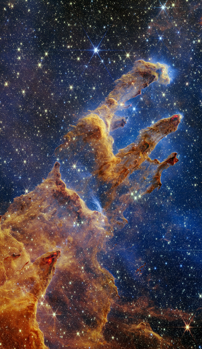 NASA công bố hình ảnh "Cột trụ của tạo hóa" do kính viễn vọng James Webb chụp
